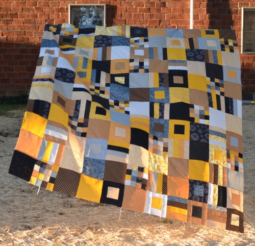 Finished (not) Purdue Quilt Top