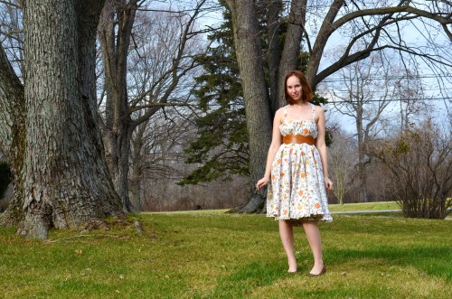 tea party dress with leather belt