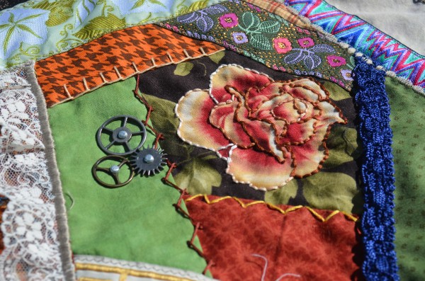 Steampunk Crazy Quilt Closeup