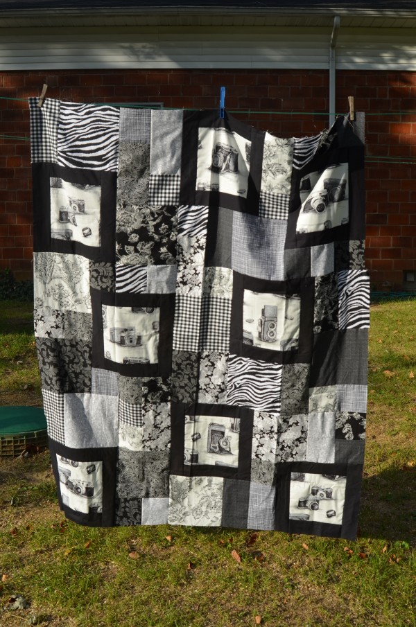 double exposure quilt top