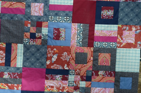 His and Hers Quilt Top Closeup