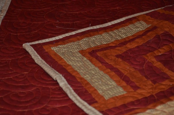 labyrinth quilt closeup