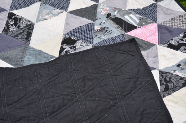 triangle quilting with backing