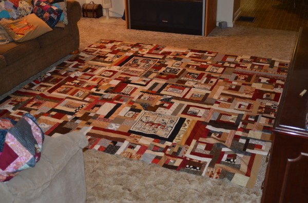 quilt top in living room