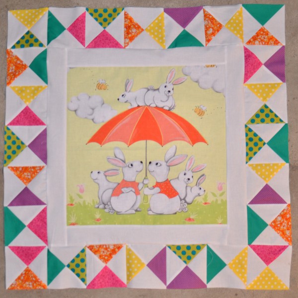 Rabbit Medallion Quilt with 1st Border