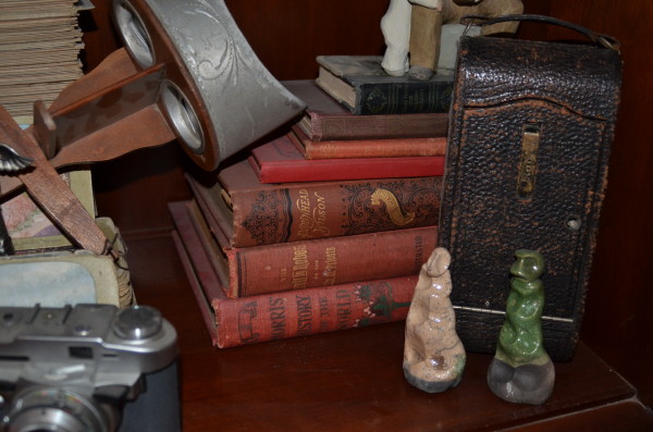 bookshelf closeup