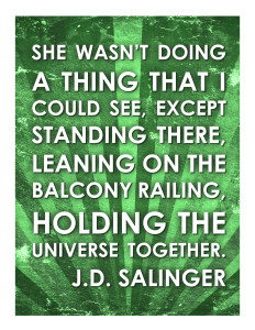 Free J.D. Salinger print in emerald