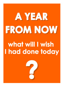"A Year from Now" gallery print in orange