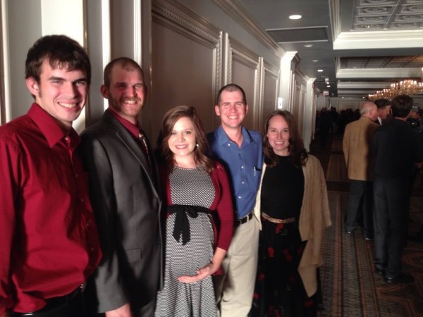 family pic at mike and molly's wedding