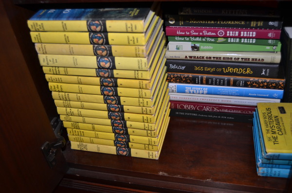 Nancy Drew books in storage