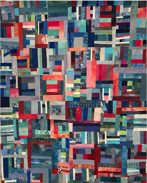 striped communique quilt by Brigit Kuhr