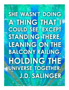 Free J.D. Salinger print in cool tones