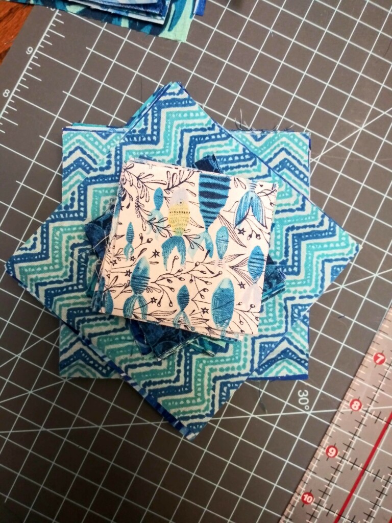 blue fabric for baby communique quilt