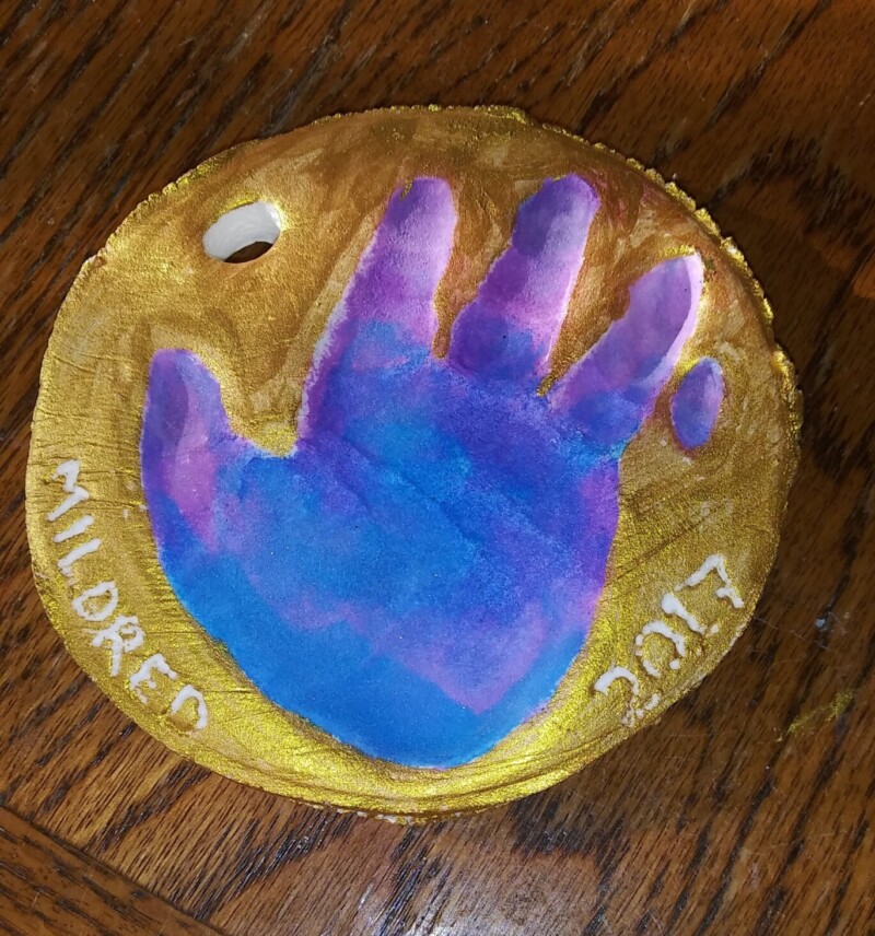 Mil's baby handprint