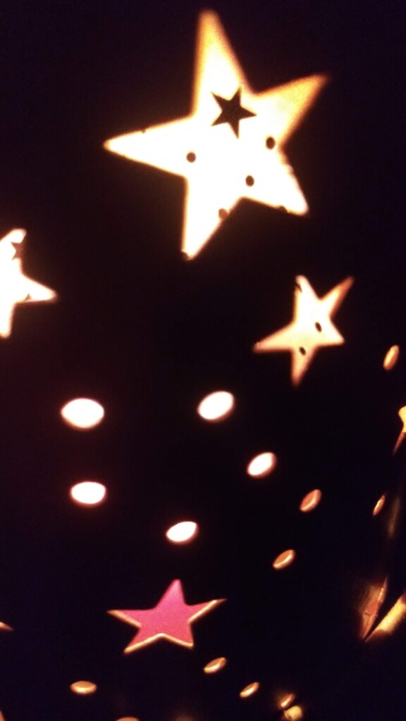 closeup of star candle lantern